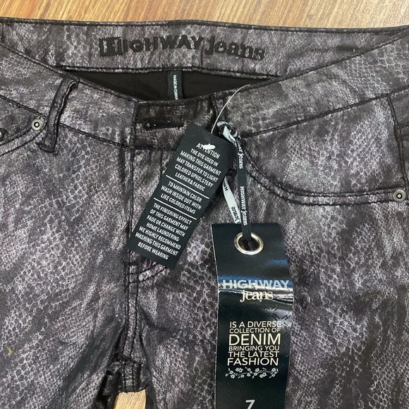 Snake skin Highway Jeans size 7 - Picture 2 of 3